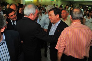 Encuentro Manuel Lucas con Valcarcel en Hospital de Cieza